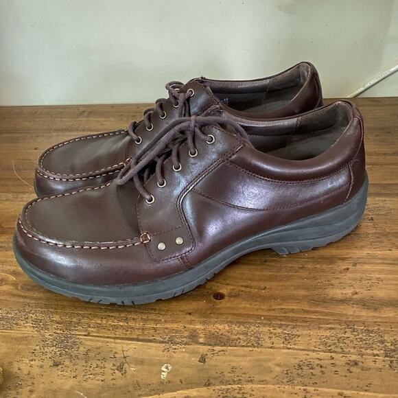 Dansko Wyatt Oxford Men\'s EUR Sz 48 US 15 Brown Leather Nonslip Lace Up Shoe main image 4